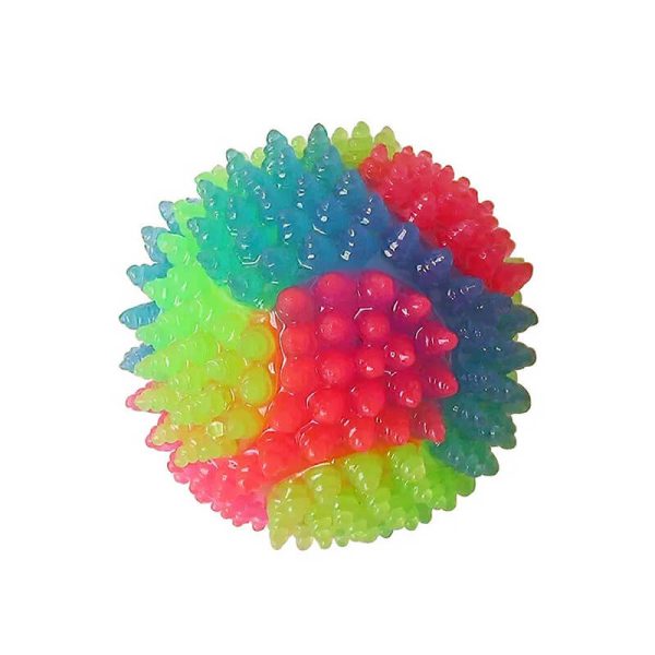 Minge cauciuc multicolor palpaitoare cu tepi 5,5 cm