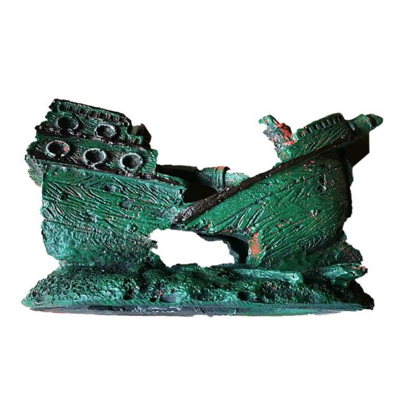 Ornament acvariu epava corabie 12 x 8 cm