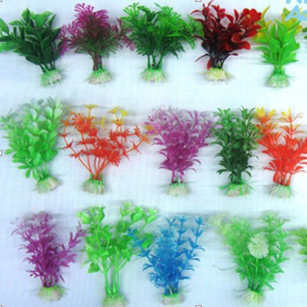 Plante artificiale acvariu 4" - 10 cm 8/set
