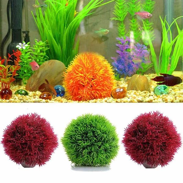 Plante artificiale acvariu sferic cu talpa - 7 cm