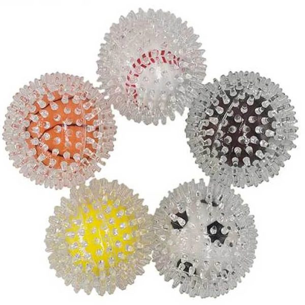 Jucarie minge cauciuc 2in1 cu tepi 10 cm