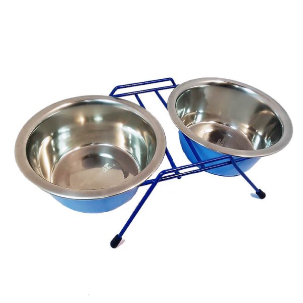Castron metal dublu cu margine cauciuc 2x0.8 l